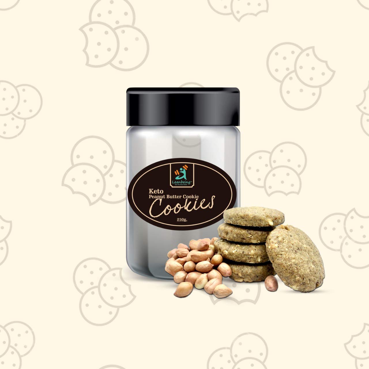 Leanbeing Keto Cookie Peanut Butter (250Grams) | Ultra Low Carb | Keto Friendly Snack | Gluten Free | Zero Sugar (B084TQR96M) Amazon Price History, Amazon Price Tracker