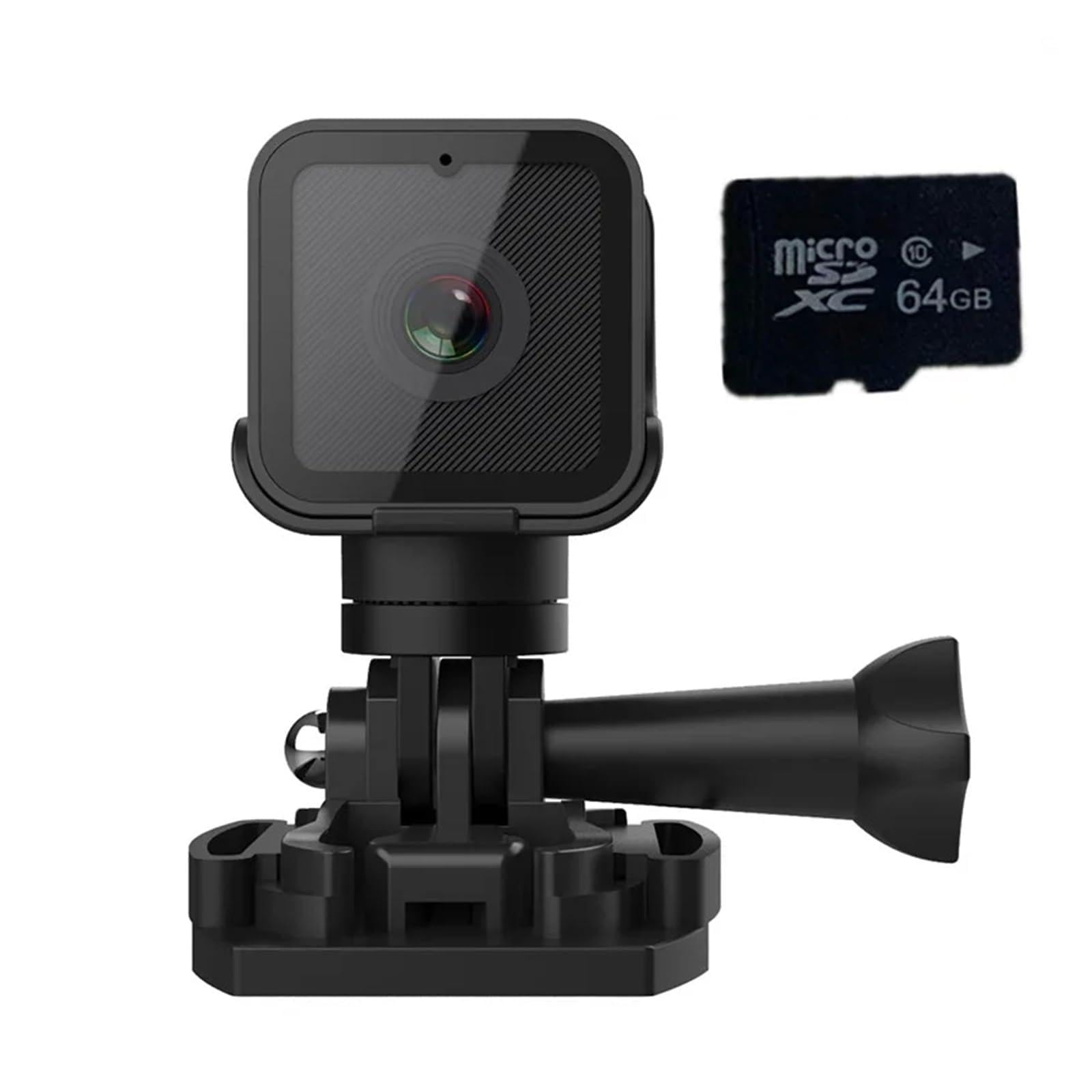 JVDDI Body Camera 1080P High-definition Wireless Small Camera, Hotspot Mini DV, Outdoor Sports, Motorcycle Driving Recorder for Outdoor Recording(Camera 64G card)