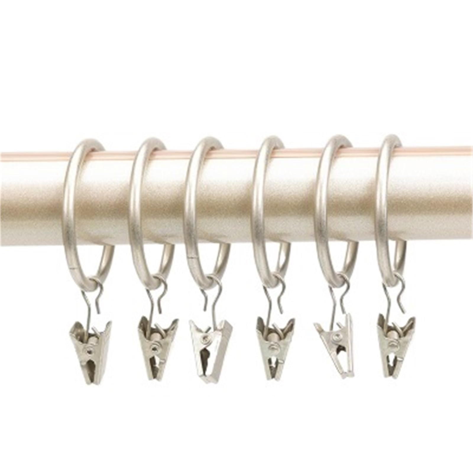 Anillos de gancho de metal de 32 mm con clips de cortina retro para ventanas y ducha