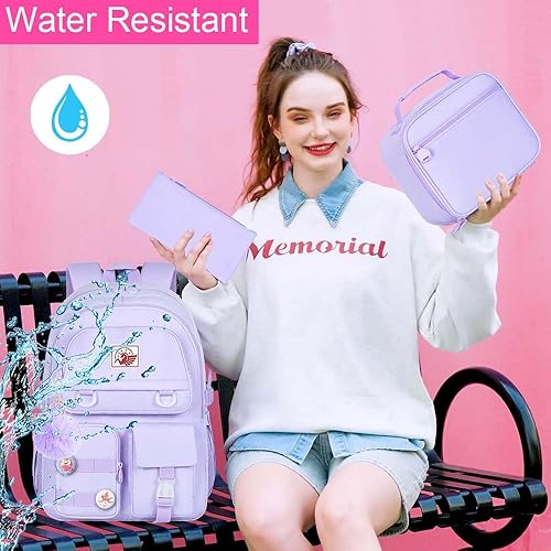 Miniatura 8 de CCJPX Mochila para niñas, mochila escolar para laptop de 16 pulgadas, mochila universitaria, mochila antirrobo para adolescentes, niñas, estudiantes