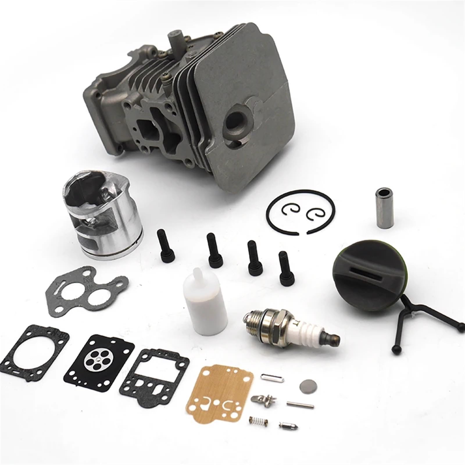 Zestaw śrub do korka wlewu paliwa 41MM cylindra tłokowego Husqvarna, 435 435E 440 440E II Garden Chainsaw Replacement Part Tłok cylindra do maszyn ogrodowych