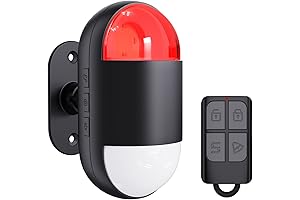 Wireless Motion Sensor Alarm with Siren & Strobe for Burglar Protection