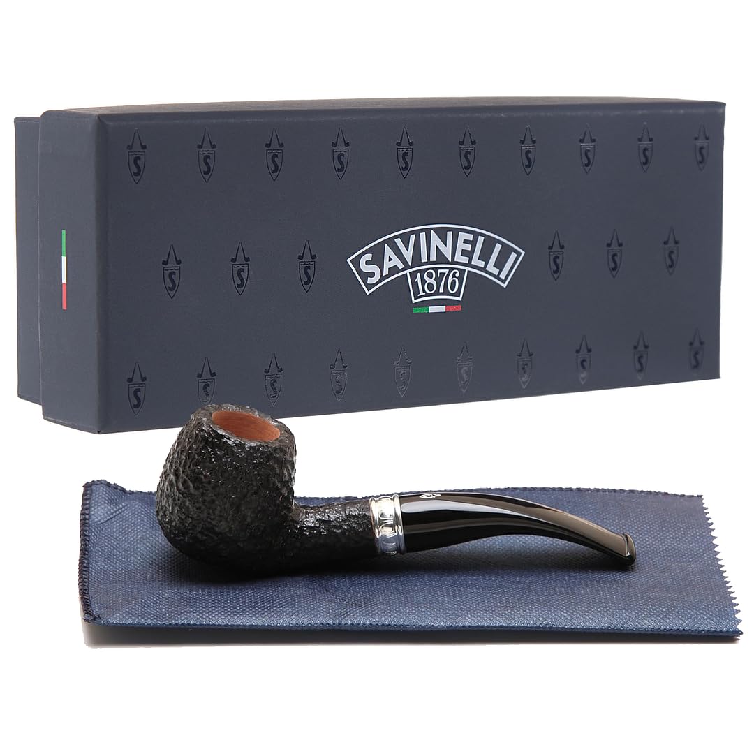 Savinelli Trevi 626 Rustic Finish Italian Handmade Briar Wood Pipe