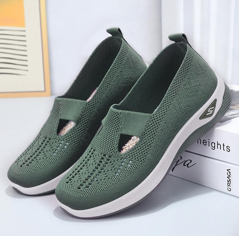 Orthopedic Shoes for Women, Women Wide Width Breathable Walking Comfortable Slip on Sneakers,Non Slip Nurse Shoes Arch Support Lightweight Sneakers ﻿3