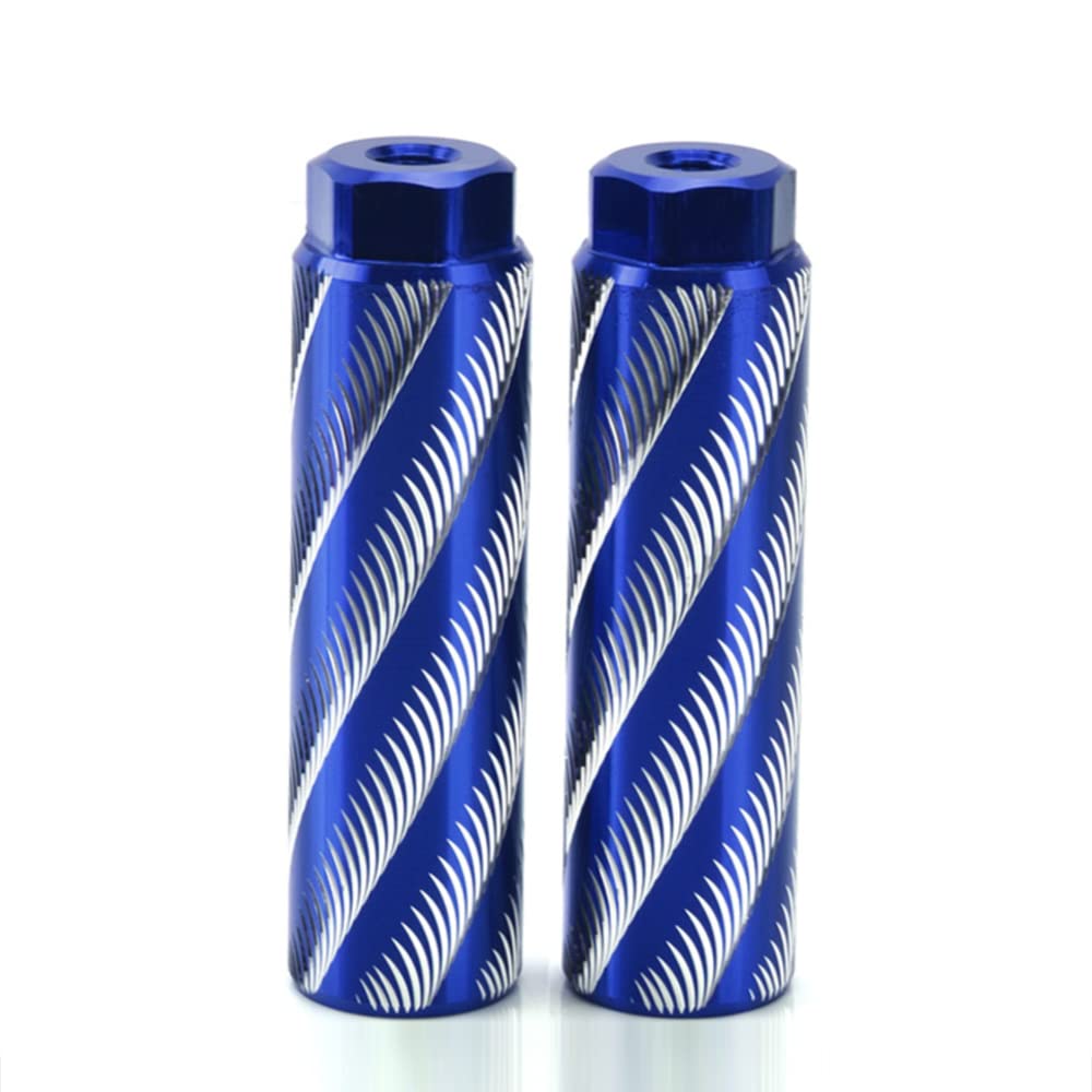 soonbuy Bike Pegs, Aluminum Alloy Bike Foot Rest Stunt Pegs, Anti-slip Rear Feet Pedals BMX Stunt Pegs, Bike Foot Pegs for for Mountain Bike blue