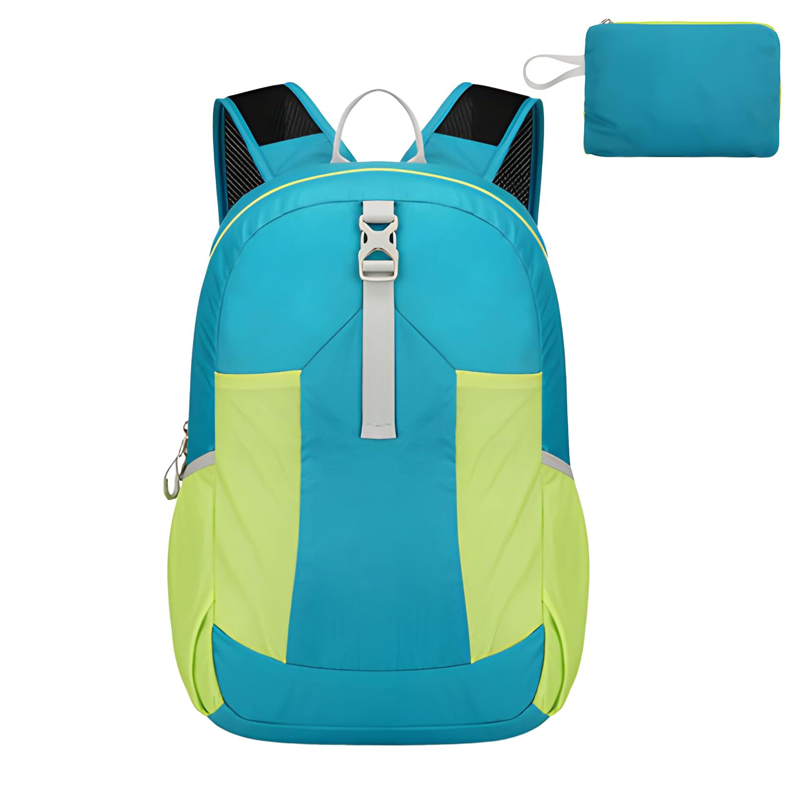 Atlodas 25L Foldable Waterproof Backpack, Packable Hiking Backpacks Daypack for Women Men Gym Backpack Travel Camping Vacation (Light Blue)