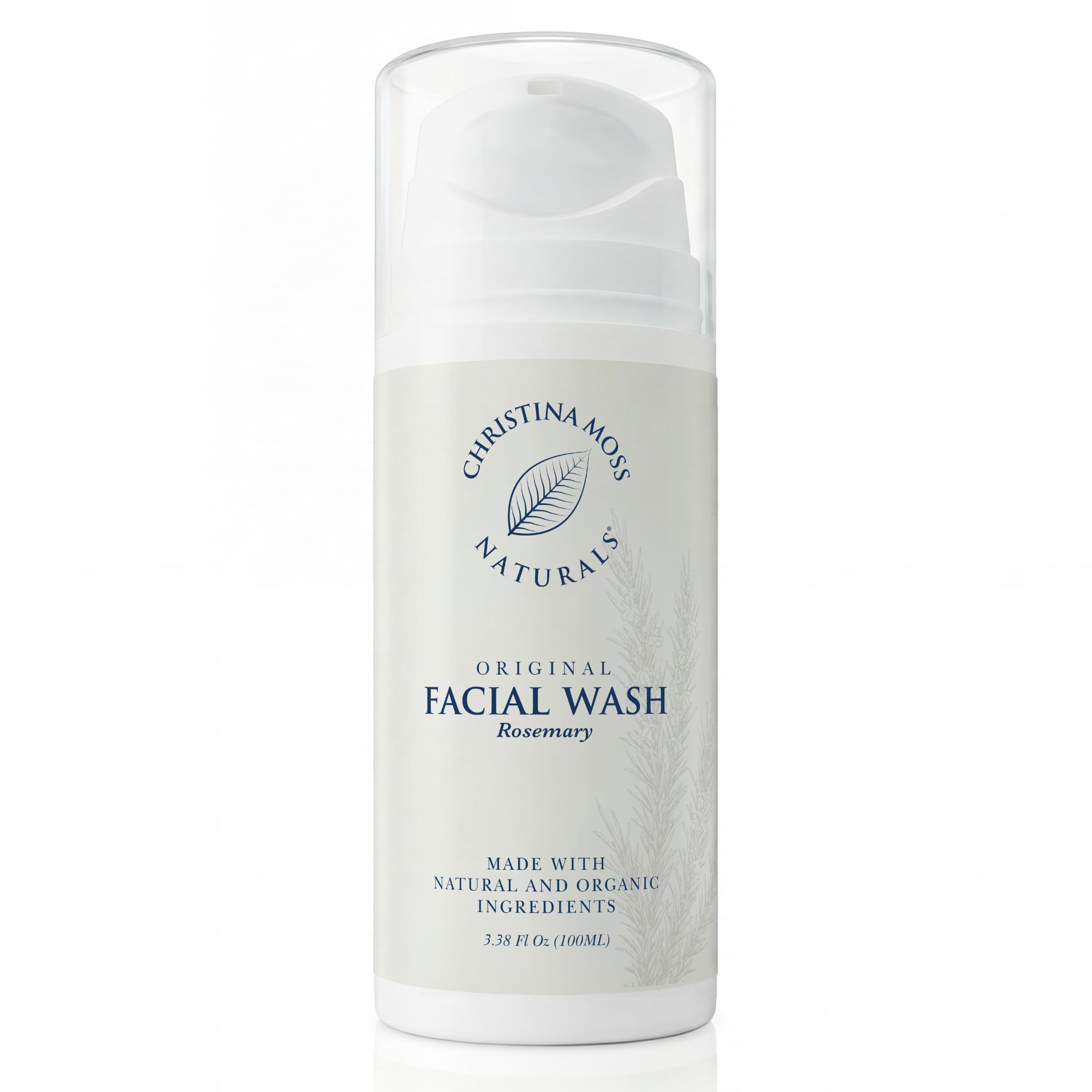 Christina Moss Naturals Rosemary Facial Wash | For Daily Cleansing | Original Formula 3.38 oz.