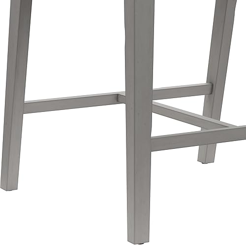 Miniatura 8 de Hillsdale Taburete de madera Dresden, color gris envejecido