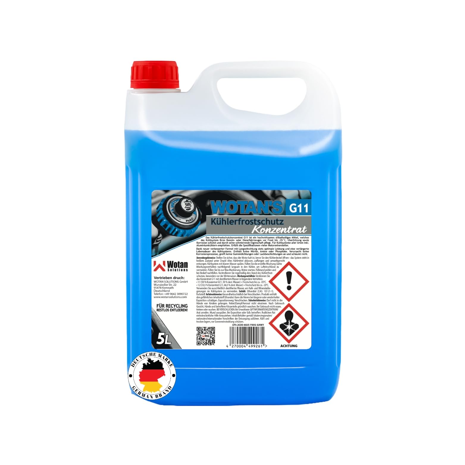 Wotan's 20 Liter Kühlerfrostschutz G11 Kühlmittel KONZENTRAT
