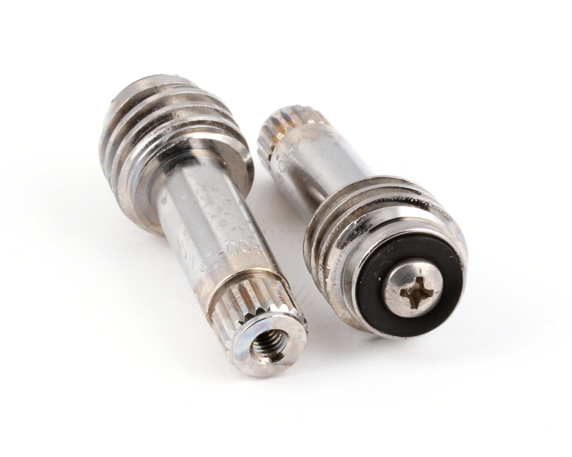 T&S Brass B-12K Kit de piezas para grifos de placa de trabajo: husillo izquierdo y derecho, arandelas de asiento, tornillos de arandela