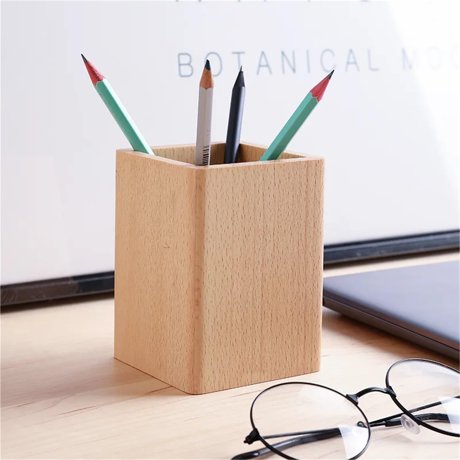 Stiftehalter Massivholz Kreativer Stifthalter Schwarz Nussbaum Desktop Aufbewahrungsbox Einfaches Lernen Büro Schreibwaren Für Schreibtische(Style 3)