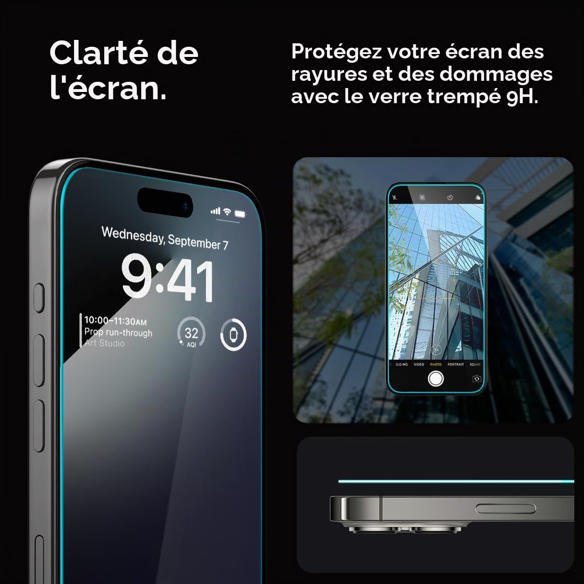 Spigen Pack Ultra Hybrid MagFit – Coque MagSafe & Protection d’écran pour iPhone 15 Pro
