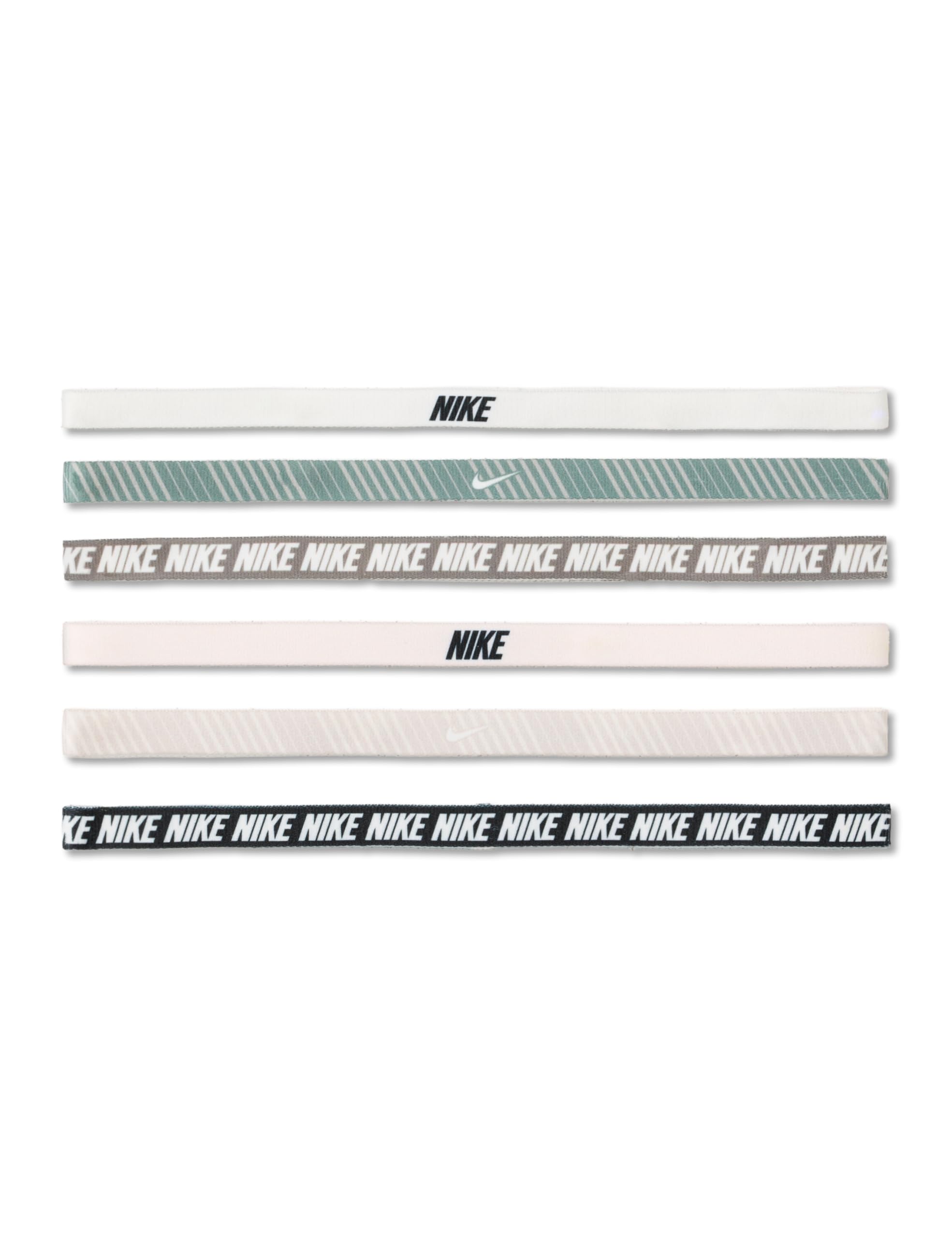 Nike Flex Classic Headbands 6 Pk Printed Light Soft Pink / Light Army / White Multicoloured