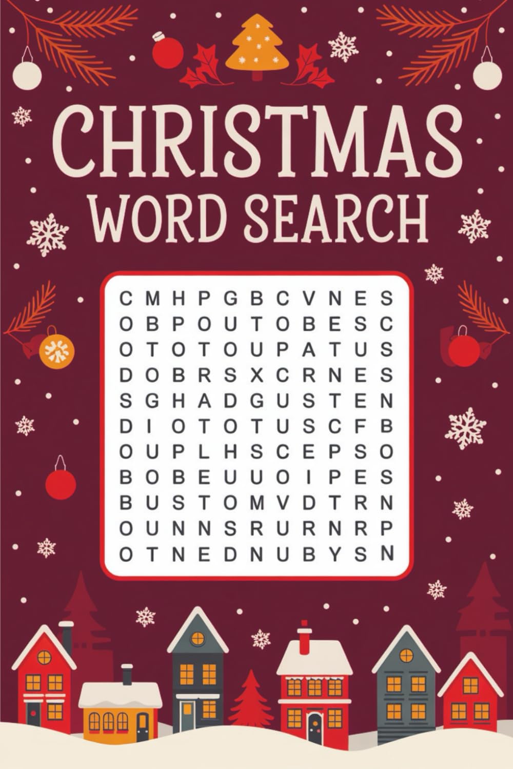 Stocking Stuffers for Teen Girls: Christmas Word Search: 100+ Pages of Festive Grids of Fun with Solutions for Her