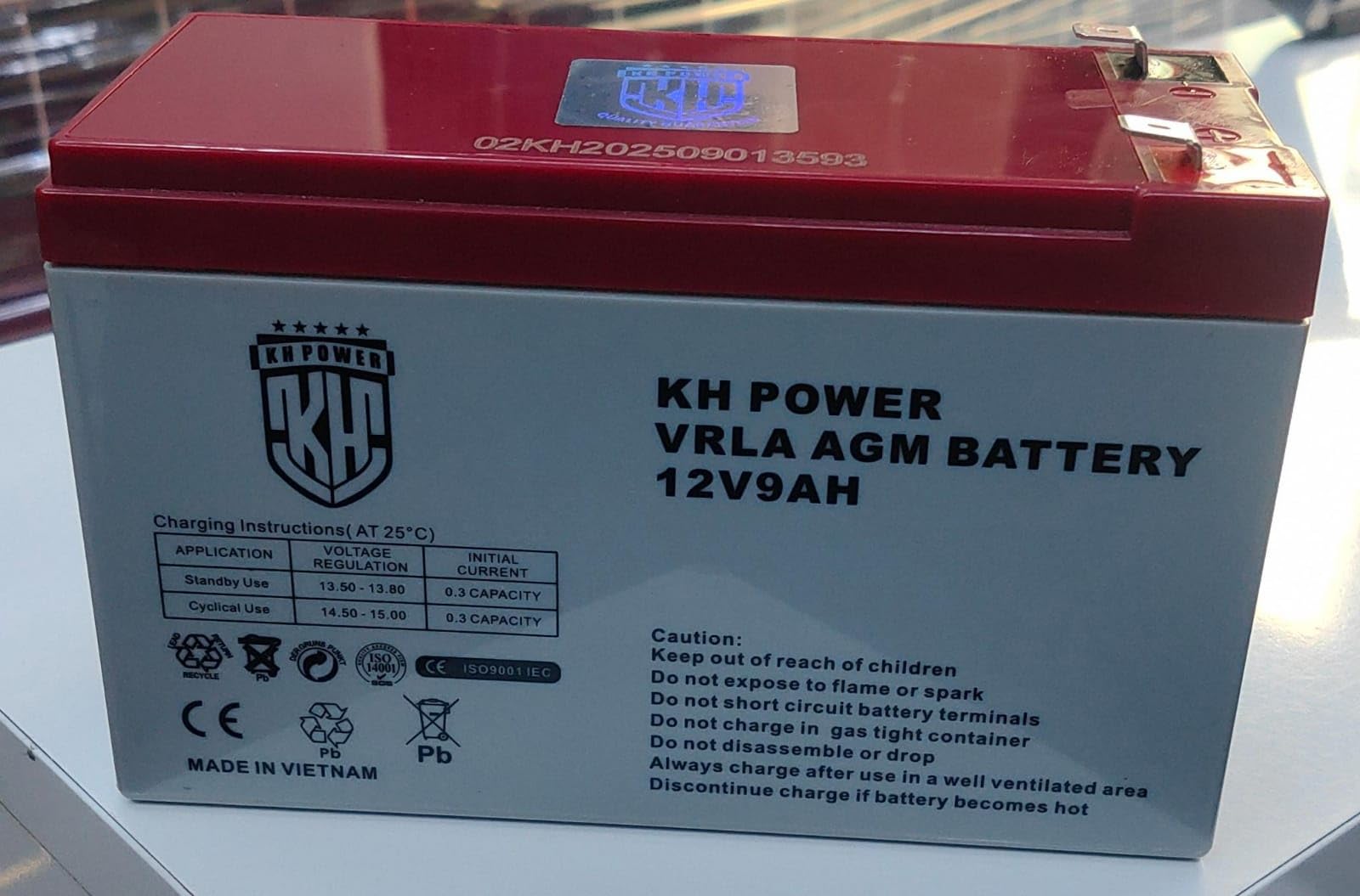 KH POWER 12V 9AH SEALED RECHARGABLE REPLACMENT LEAD ACID BATTERY VRLA AGM