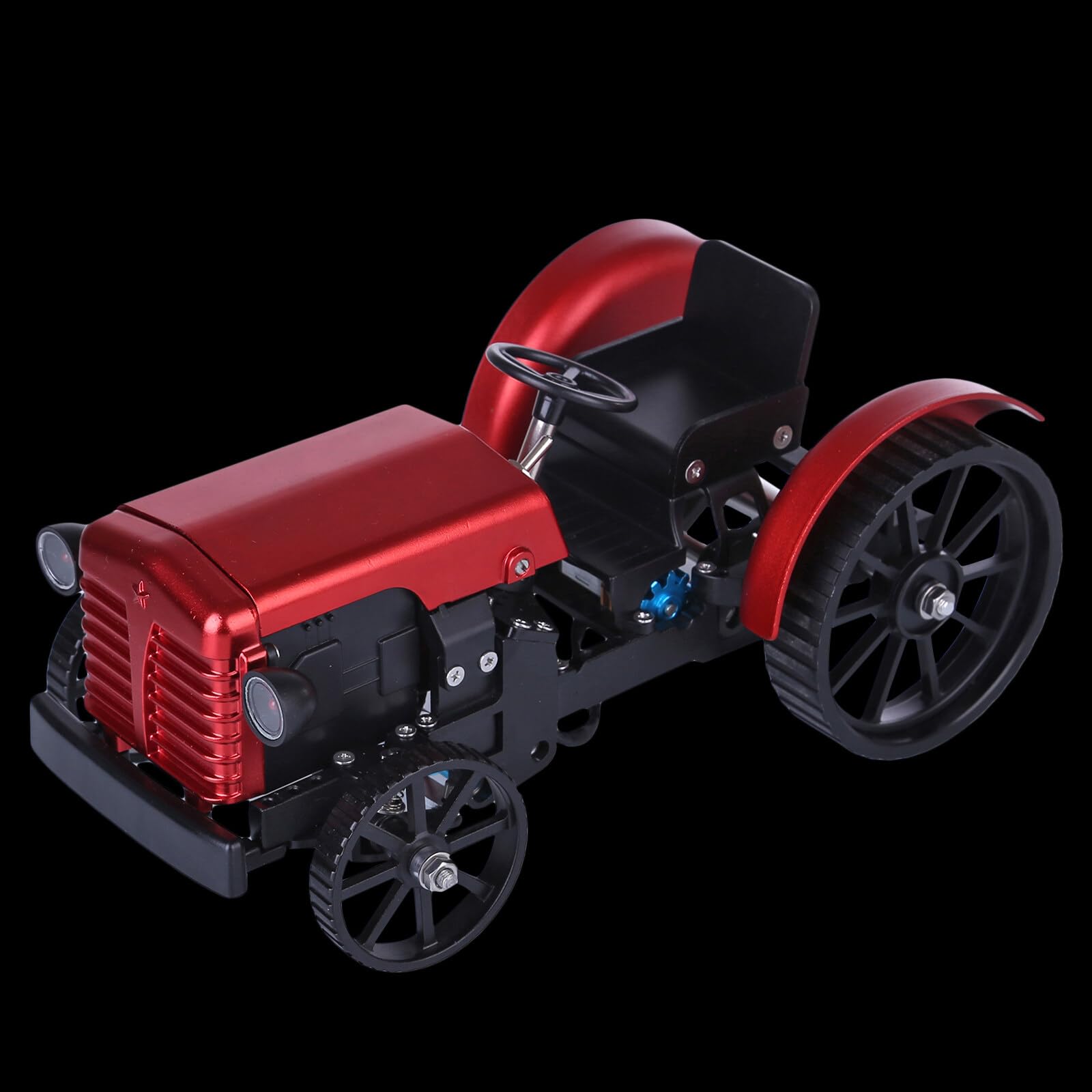 Mini trattore elettrico fai da te in metallo modello meccanico CNC di precisione Engineering kit di costruzione di trasmissione modello dimostrativo per adulti ingegneri hobby