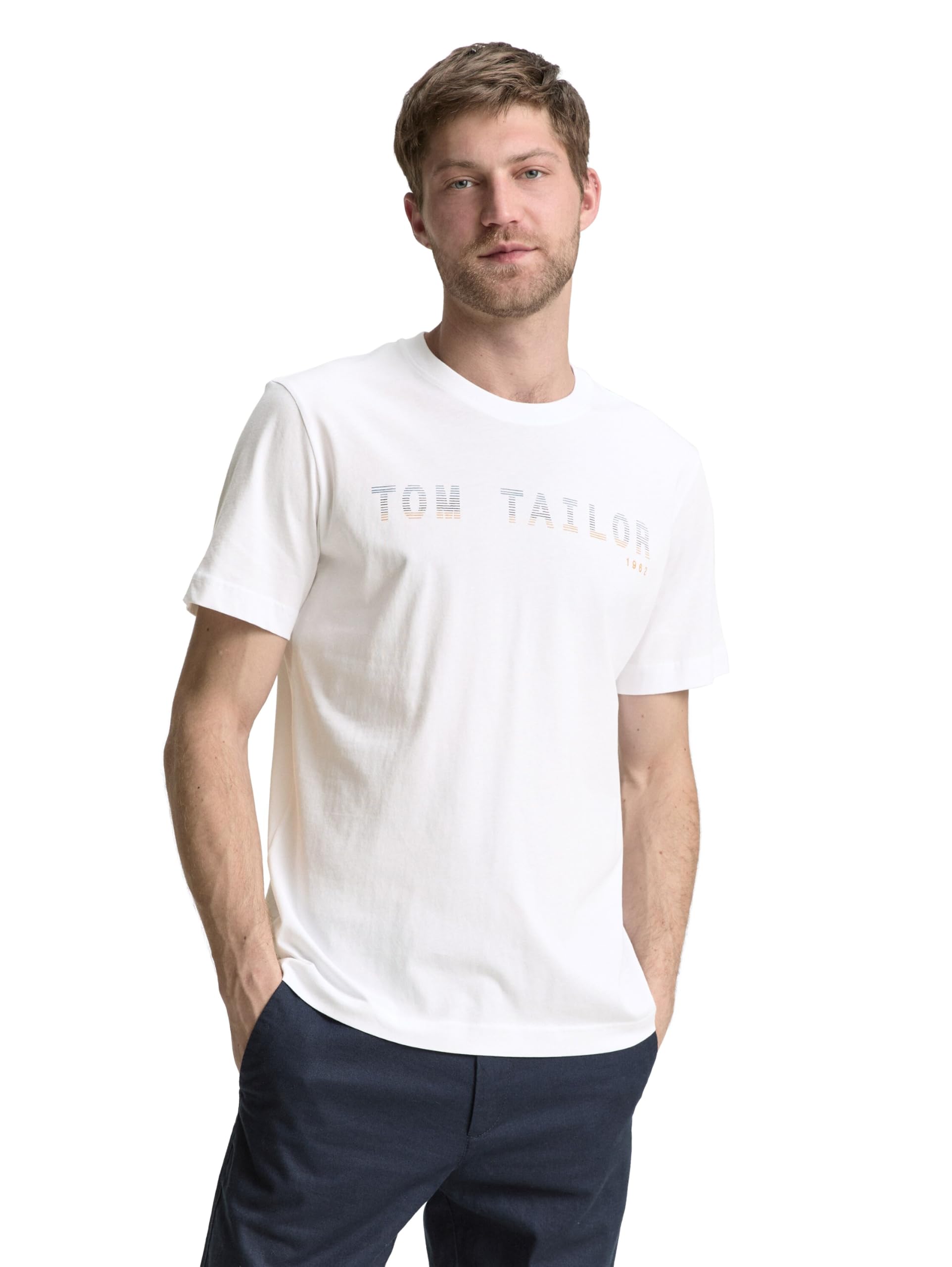 TOM TAILOR Men's T-Shirt, 20000 - White, L