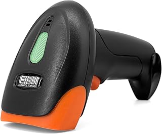 Handheld Barcode Scanner 1D 2D QR Manual Book Scanner Continuous Scan USB Bar Reader with Cable (USB and 2.4G and BT Connect)