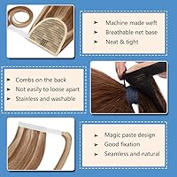 Vista 3 de Hairro Cola de caballo Extainson para las mujeres, extensiones de cola de caballo largo y recto, cabello humano real, accesorio de colas de caballo