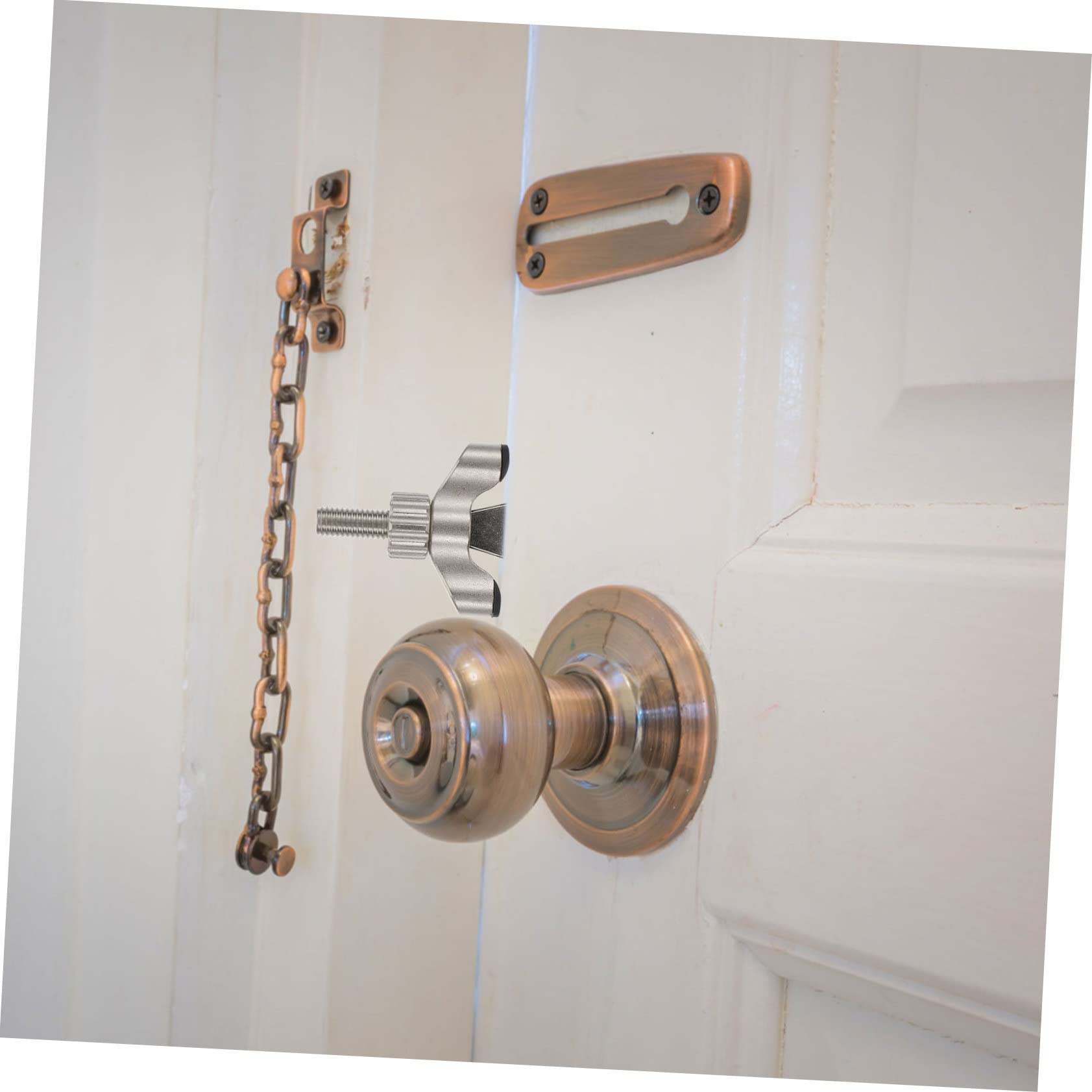 Verrou de Sécurité Portable pour Porte D’hôtel, Alliage de Zinc Argenté