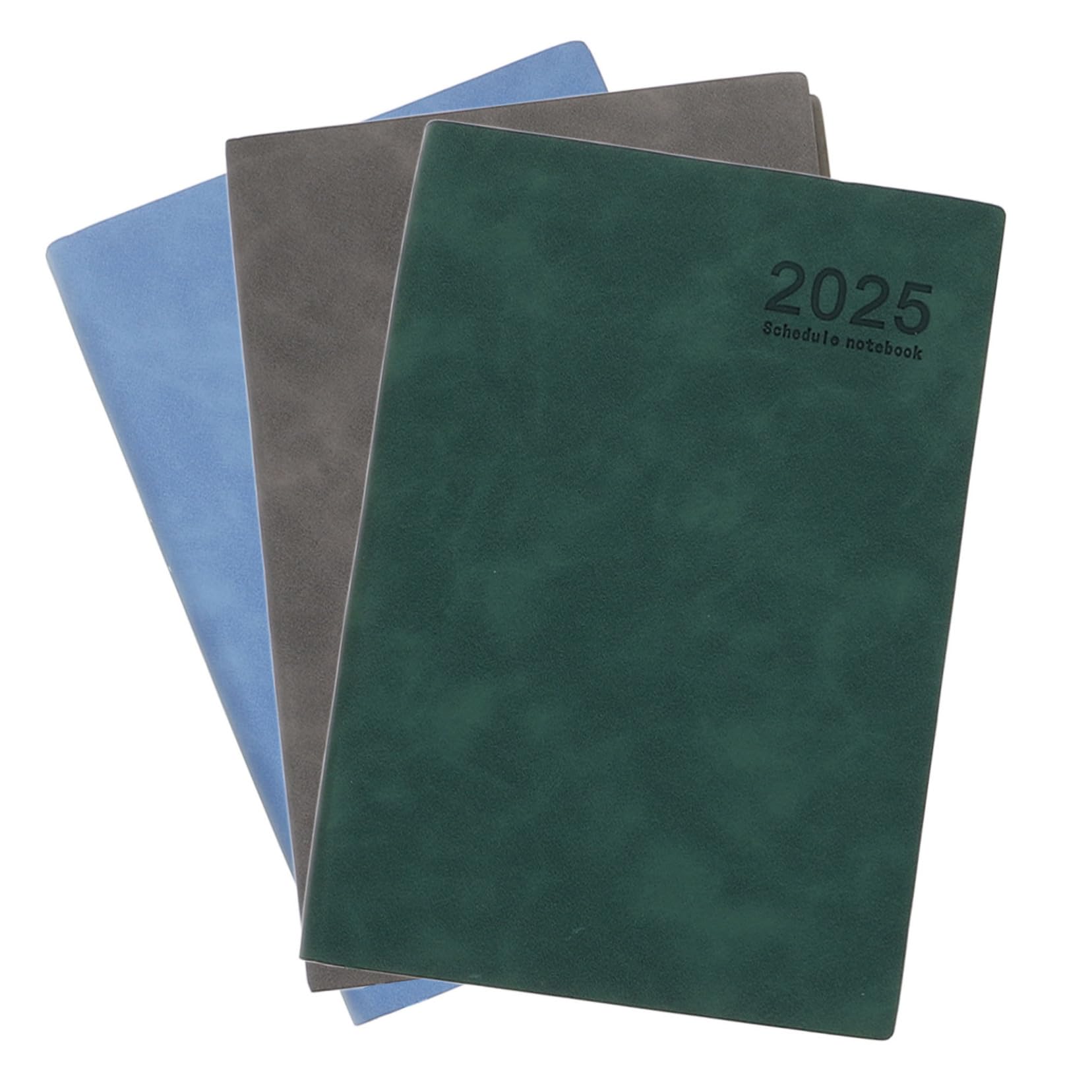 Agenda 2025 A5 Daté 3pcs en Pu et Papier, Suivi Quotidien