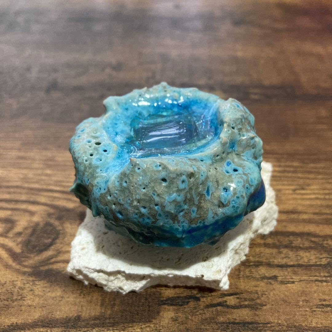 うるま陶器 やむちん 沖縄 青い器 うるまいろ 大皿 うるま陶器