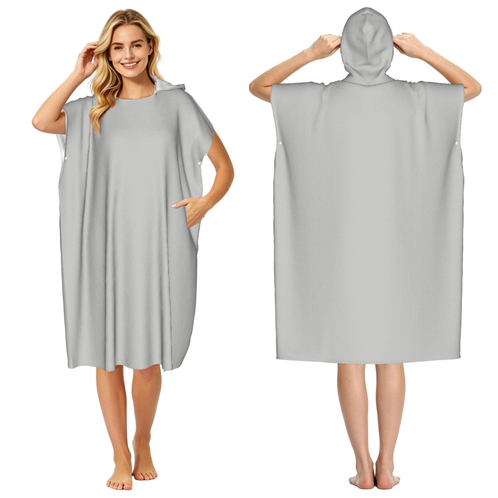 WSSYYBFOpal Adult hooded beach towel Oversized with Hood for Absorbent Quick Dry