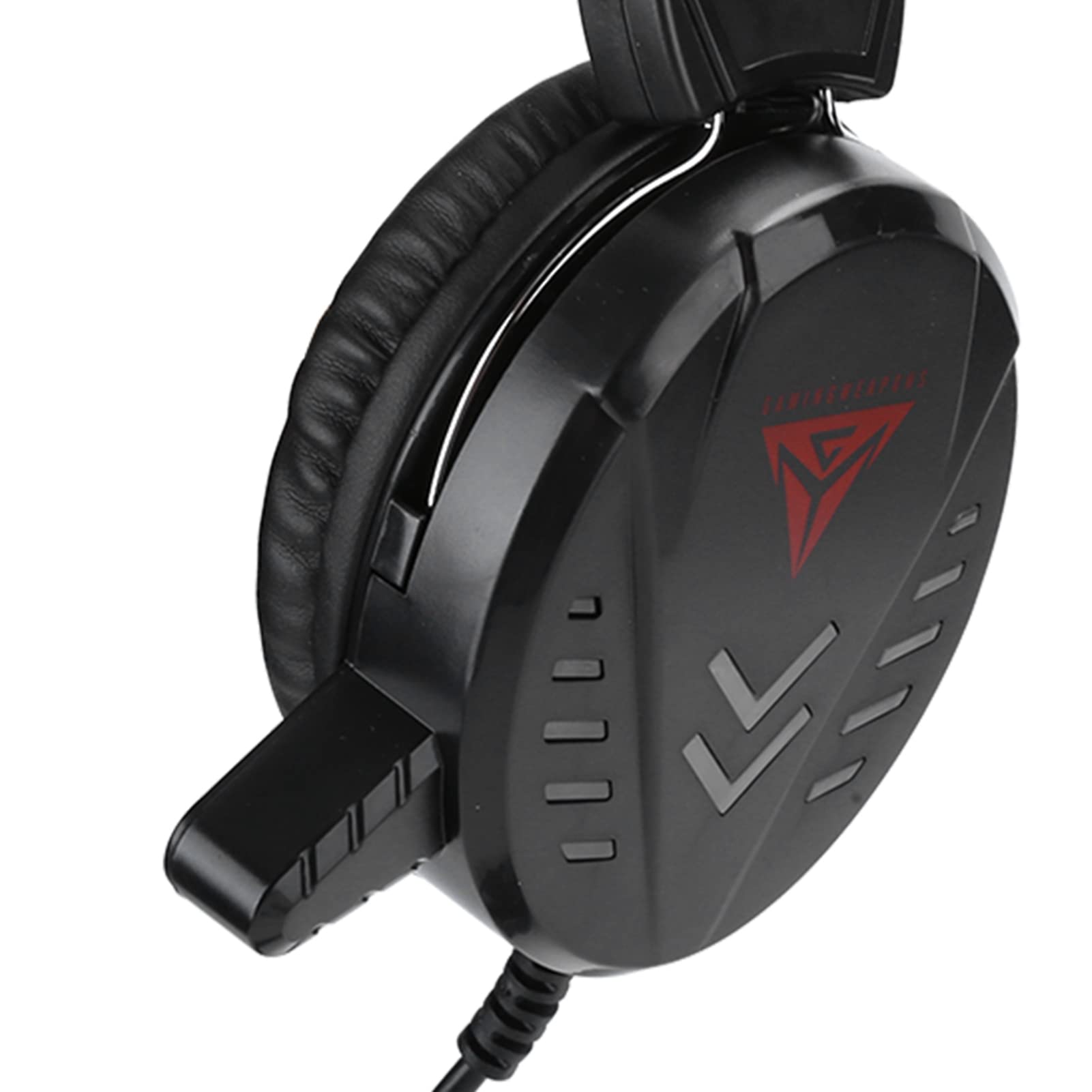 Septpenta Casque de Jeu A1, Micro à Isolation Sonore Haute Sensibilité USB 3,5 mm Multifonction Filaire sur L'oreille avec Lumière LED, Réduction du Bruit pour Jeu, Musique, Vidéo, Ordinateur