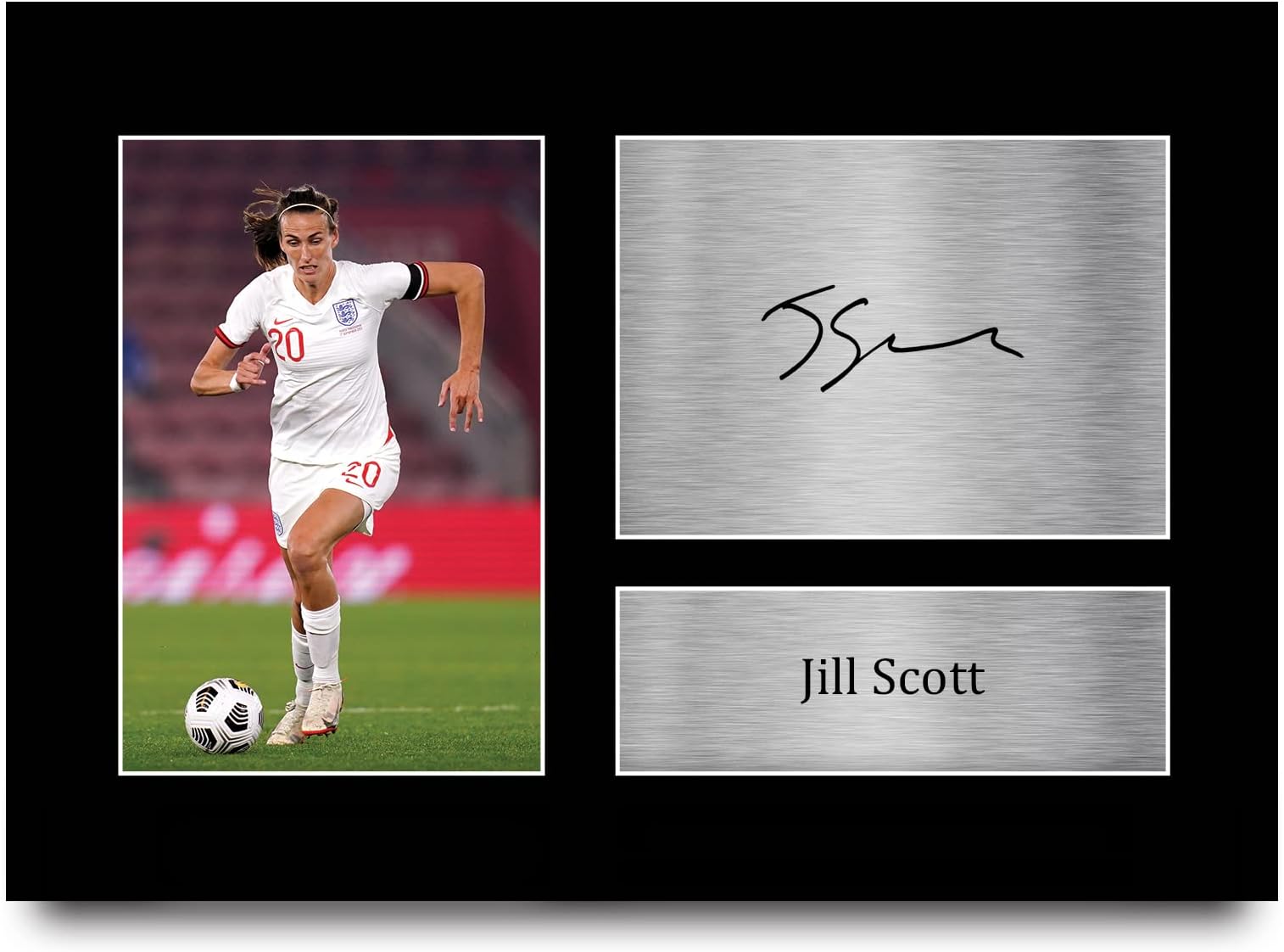 HWC TradingHWC Trading A4 Jill Scott Womens England Gifts Printed Signed Autograph Picture for Football Fans and Supporters - A4