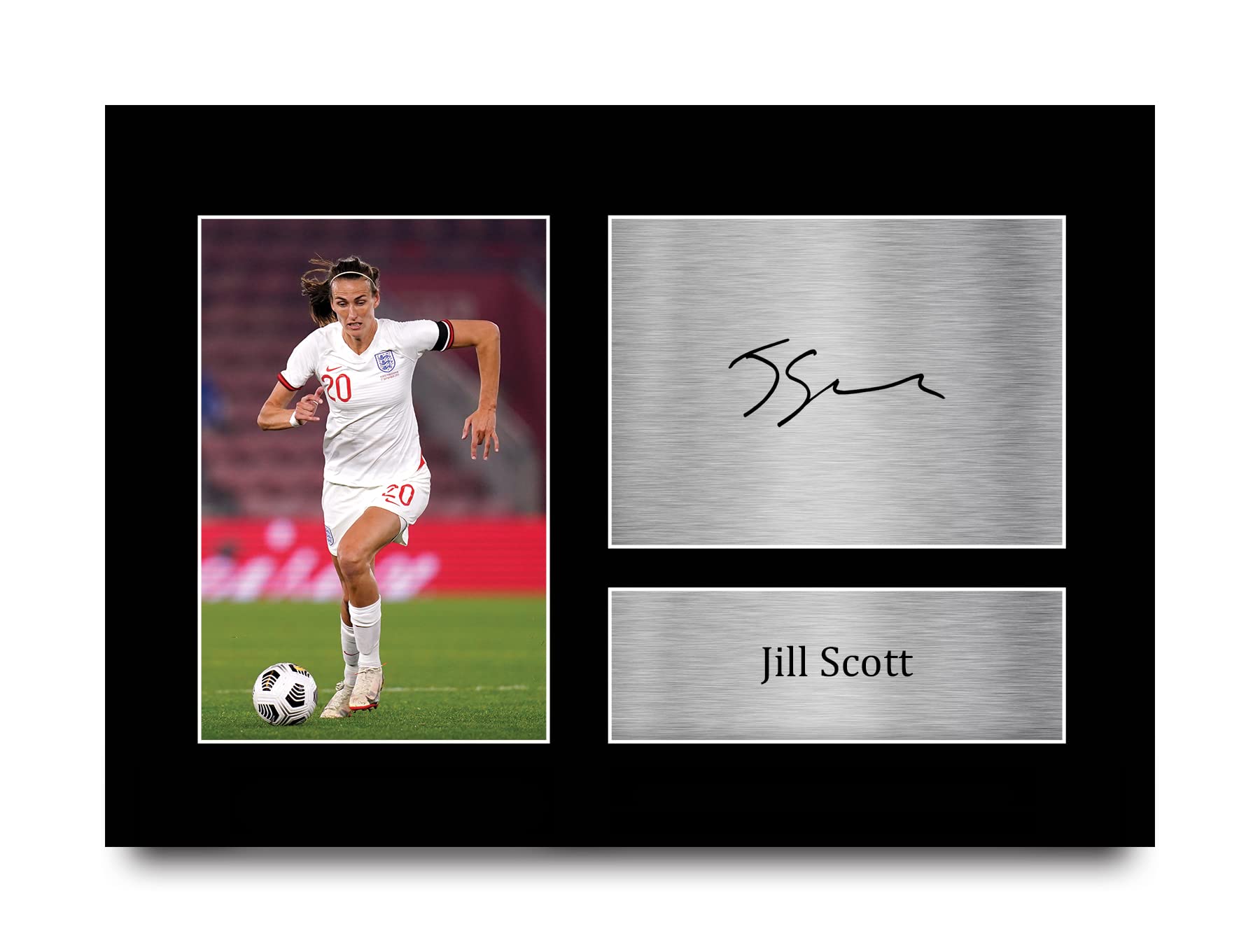 HWC TradingHWC Trading A4 Jill Scott Womens England Gifts Printed Signed Autograph Picture for Football Fans and Supporters - A4