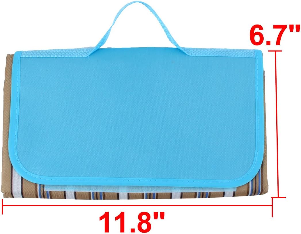 Outdoor Hiking Foldable Water Resistant Picnic Mat Camping Blanket Travel Rug 150cm x 150cm Coffee Color (id: fd3 48f 800 1c3 3af