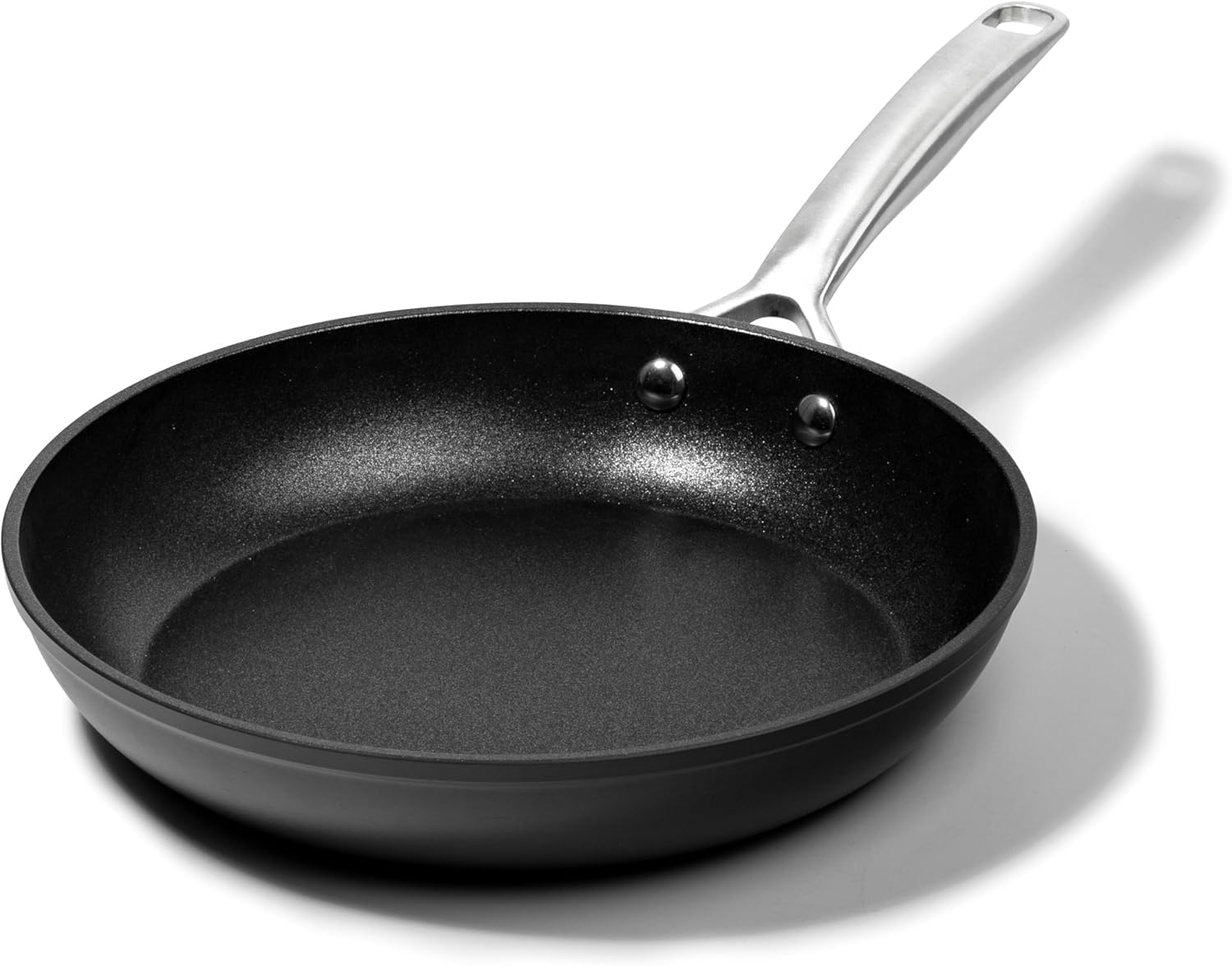 8 Inch Nonstick Frying Pan Skillet, Hard Anodized Granite Coating, PFOA Free, Metal Utensil Safe for Eggs & Omelets, Dishwasher & Oven Safe to 500ยฐF, Induction Compatible, Black