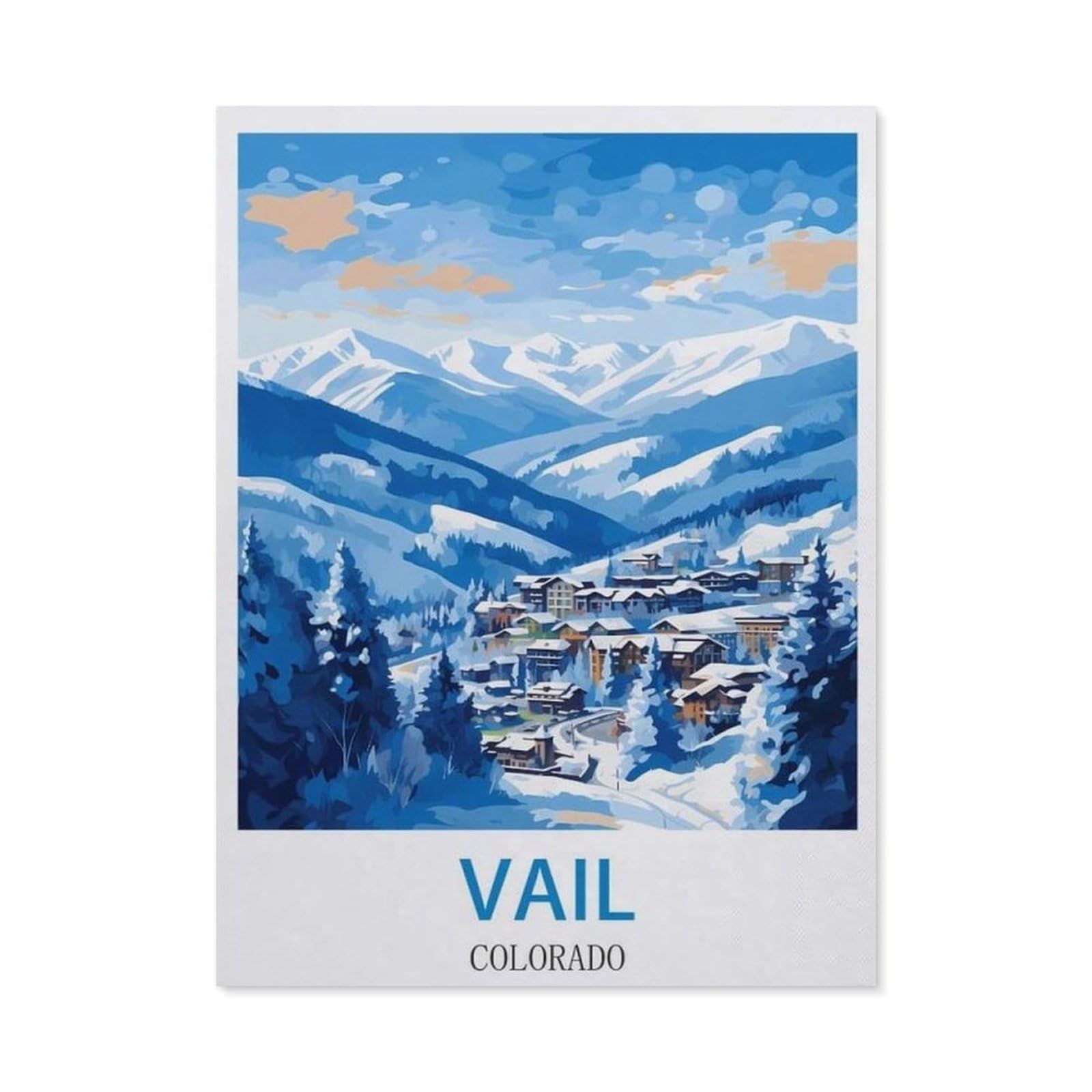 Metal Sign，Vail Colorado，Vintage Tin Sign Home Kitchen Bar Cafe Club Cave Wall Decor(15x30cm）6x12 inch-EE43
