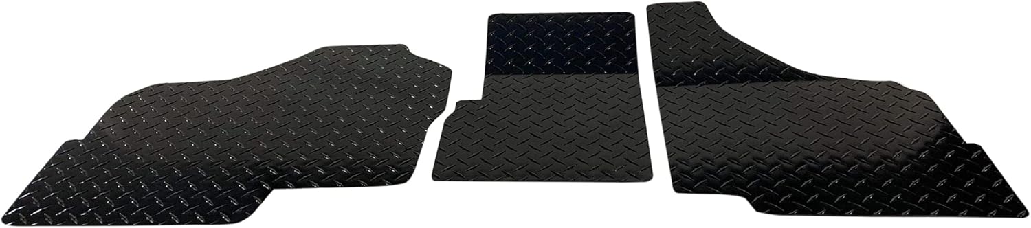 fits Honda Pioneer 1000 Front Floor Boards 3 Piece Set Black Diamond Plate 2016-2022