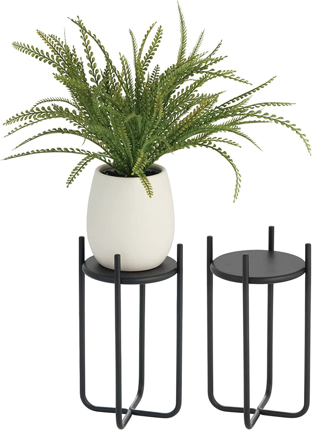 Lavish Craft Metal Steel Modern 12 Inch Medium Plant Stand, Planter Holder, with Decorative Crisscross Design for Table, Floor; Holds Indoor/Outdoor Plants, Flower Pot stand (Matte Black) (B0BQSH5TDM) Amazon Price History, Amazon Price Tracker