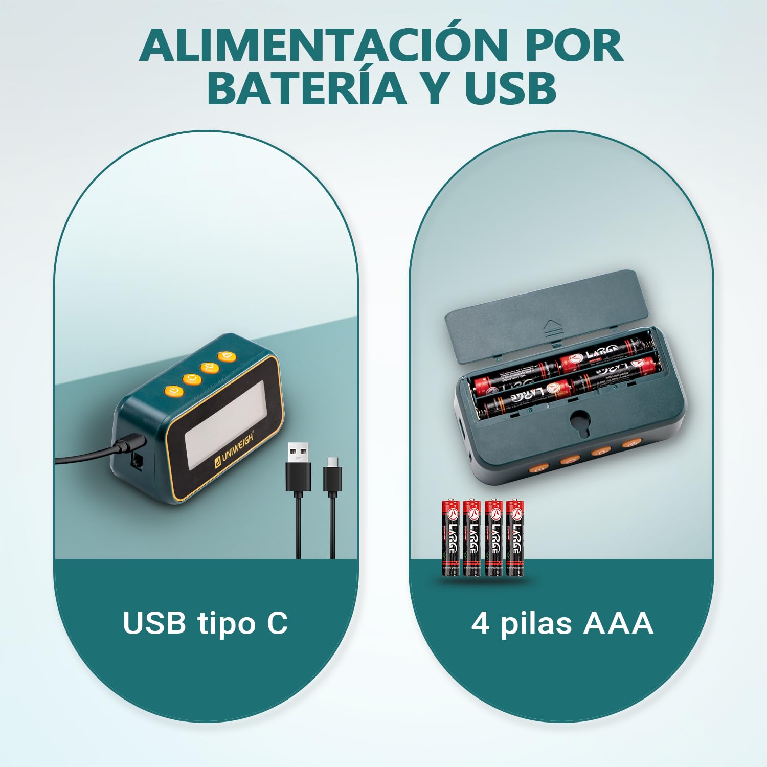 UNIWEIGH Básculas Postal Digital 39kg/86lb,Balanza para Envíos de Paquetes,Balanza Postal con Función de Retención/Tara,Básculas Postal para Oficina/Almacén/Carta,Incluye Baterías y Cable USB,Verde