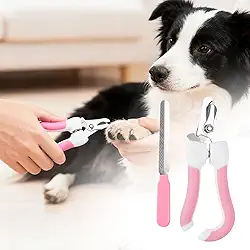 Cortador de unhas para cães e gatos com proteção de segurança e lixa de unha, aparador profissional para animais de estimação pequenos, médios e grandes