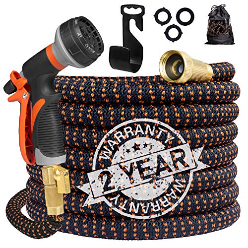 Gospire Hose 50ft Upgraded Leakproof Lightweight Expandable Garden Water Hose, Strongest Triple Latex Core with 3/4