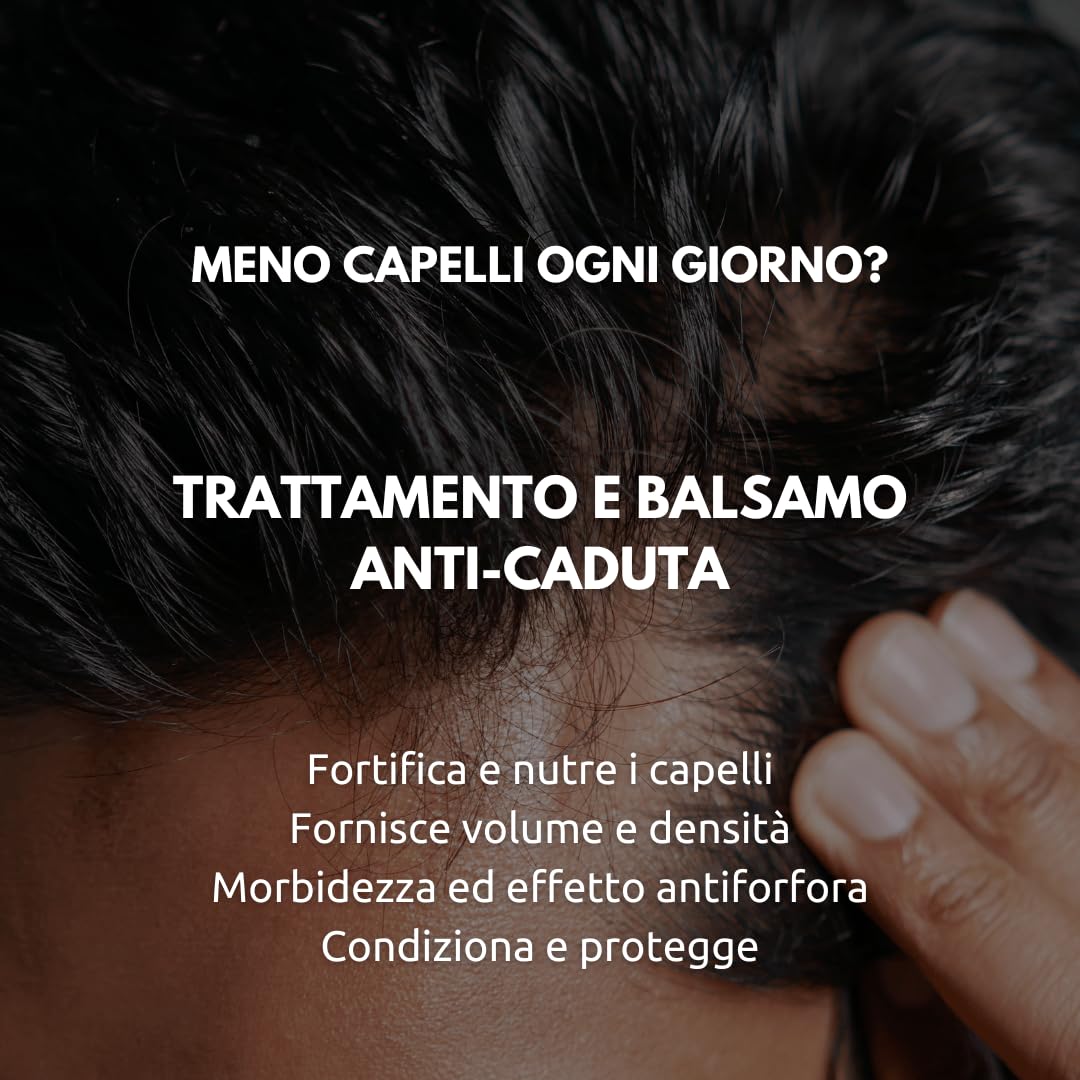 FETEN Shampoo Anticaduta per Uomo 400 ml, Lozione e Balsamo Volumizzante per Capelli Fini e Delicato, Trattamento Rinforzante Anti Caduta e Ricrescita, Shampoo Professionale per Lavaggi Frequenti
