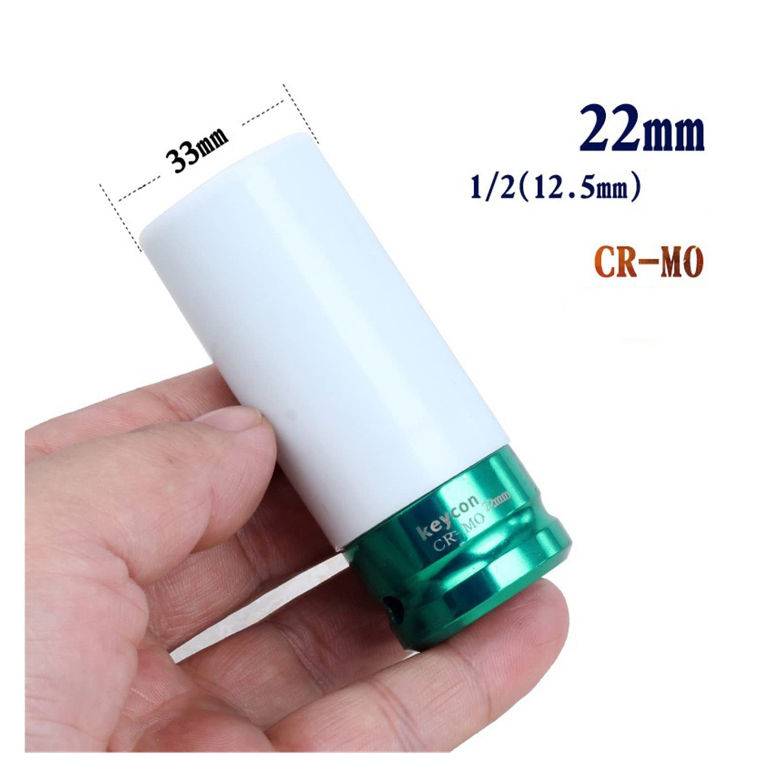 4pcs 17,19,21,22mm 1/2 "Conjunto de zócalo de Impacto CR-mo Cabeza de Llave dinumática Alargada 1/2 Enchufes de Profundidad Herramientas de reparación de automóviles Allen Head