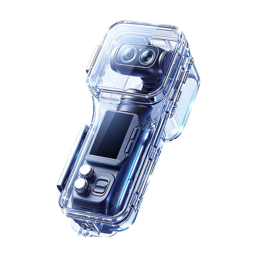 Carcasa transparente impermeable para cámaras LunaUltra, funda de buceo para uso en agua