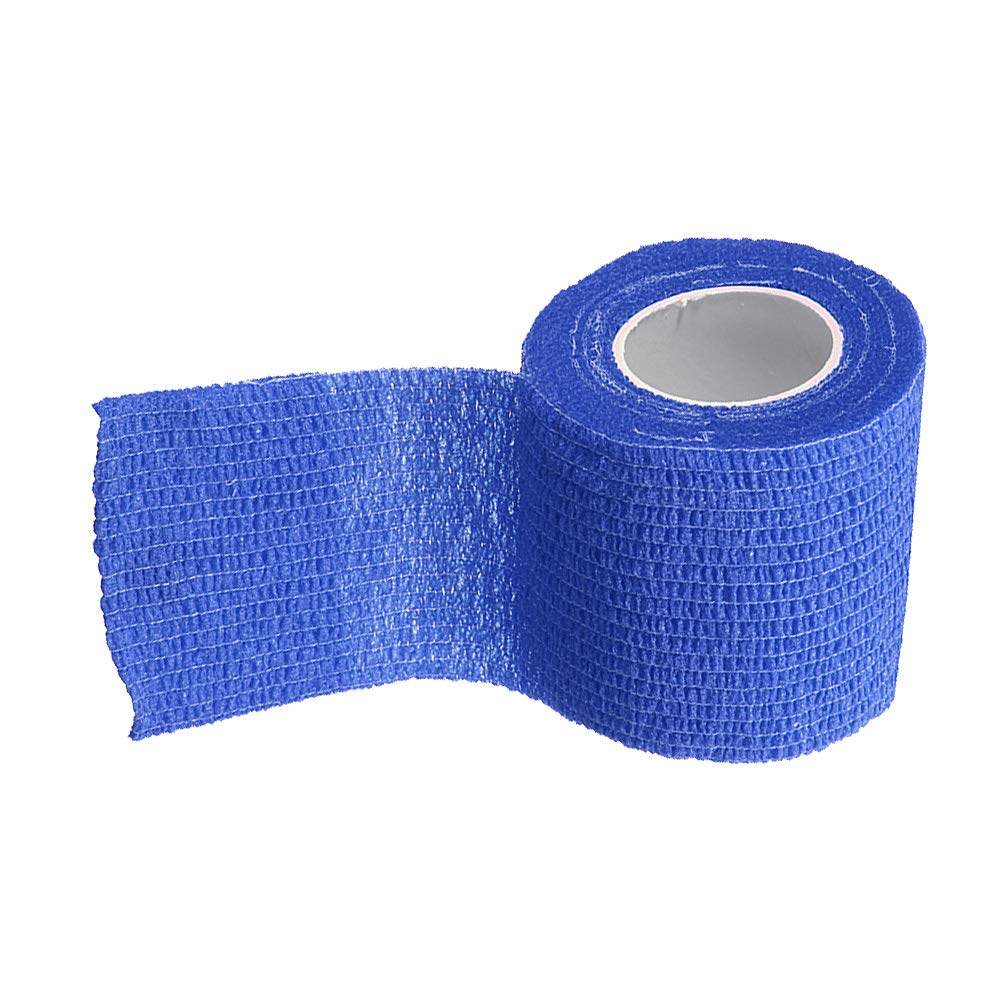 ESUPPORT 2 Inches X 5 Yards Self Adherent Cohesive Wrap Bandages Strong Elastic First Aid Tape for Wrist Ankle Blue Pack of 10
