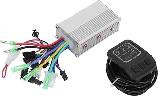 Uxsiya Electric Bike Motor Speed Controller, ABS Screen Bracket Electric Bike Conversion Accessories Voltage Automatic Identification Grooved Housing for Replacement