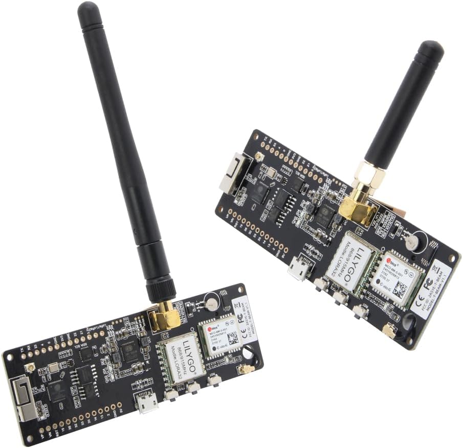 LILYGO T-Beam Helium V1.2 ESP32 LoRa TTGO Development Board LoRaWAN 915MHz Wireless Module GPS NEO-6M with 18650 Battery Holder