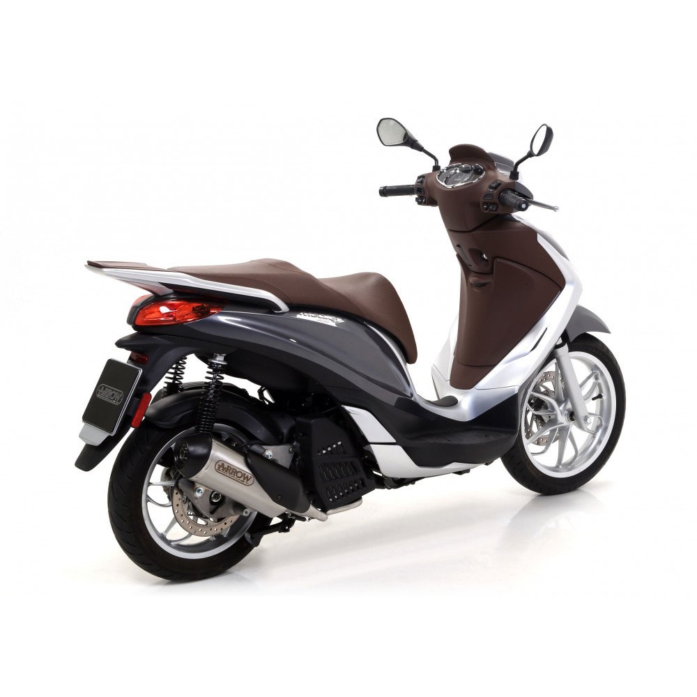ARROW URBAN ALUMINIUM DARK Silencer with Dark End Cap for Piaggio Medley 125/150 '16/20 Homologated