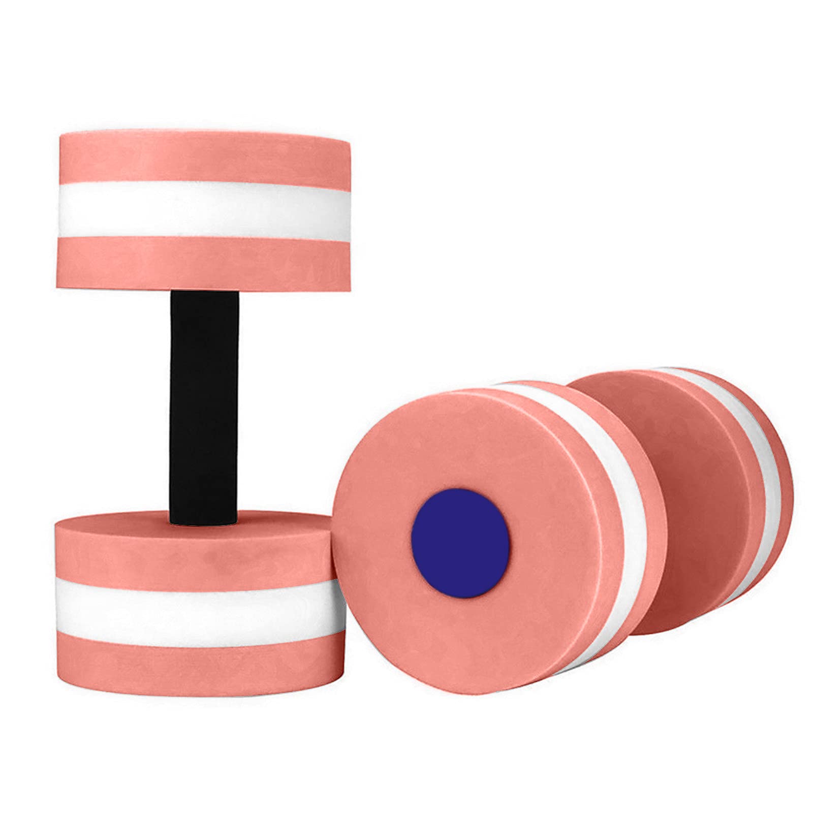 Set of 2 Water Dumbbells Aerobics Swimming Pool Dumbbells for Exercise, Sports Aquatic Exercise Dumbbells Set Foam Dumbbells Fitness Resistance Barbells Float Water Aerobics Equipment for Weight Loss