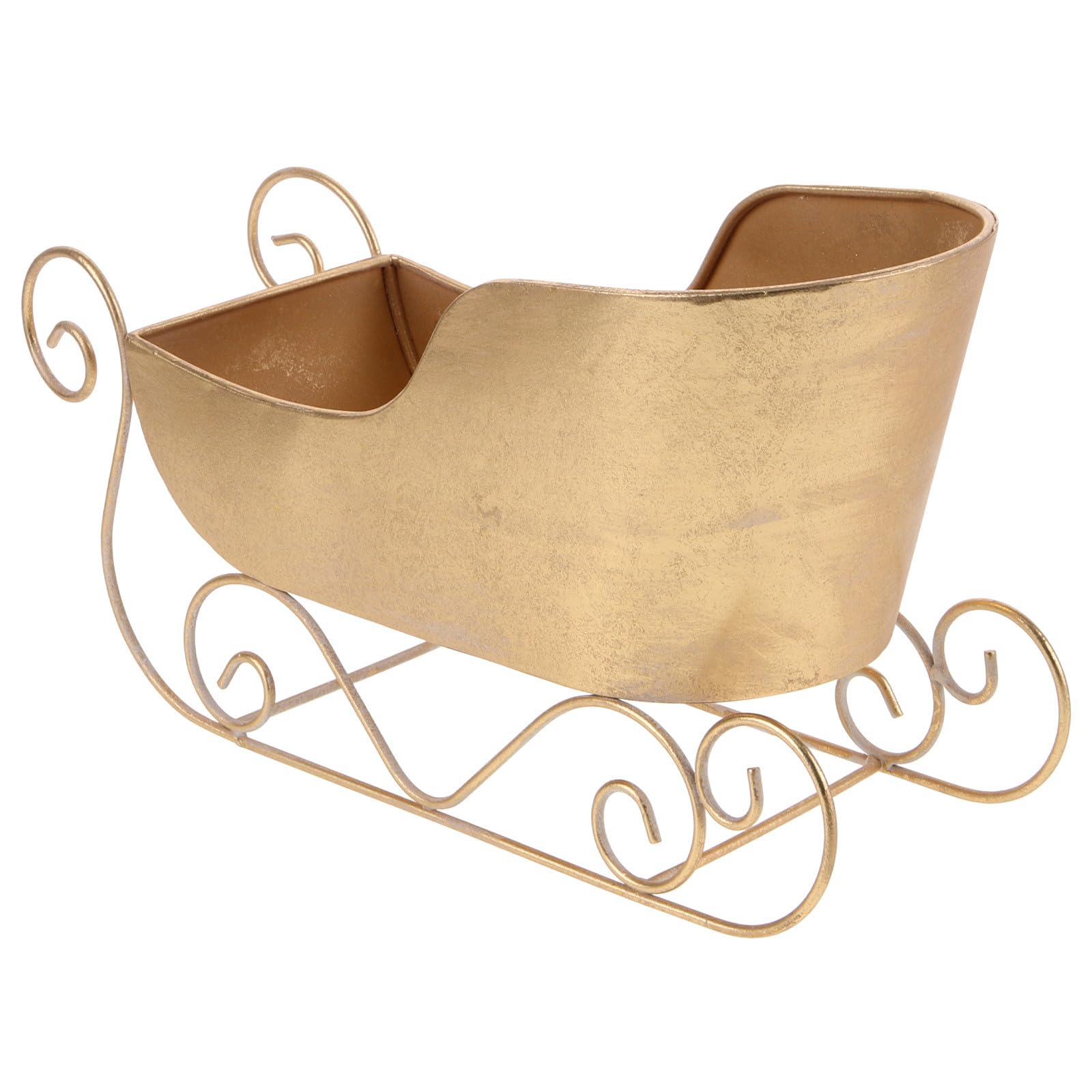 Homoyoyo Decoración de Trineo de Hierro Dorado para Fiestas Temáticas Navideñas, Adorno Clásico para Escritorio y Accesorio Fotográfico en Ocasiones Obsequios