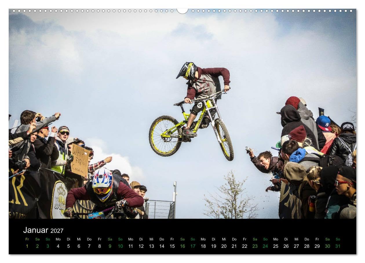 CALVENDO - Downhill Racing 2027 (Wandkalender 2027 DIN A2 quer), Monatskalender: farbig, actionreich, spannend, querformat