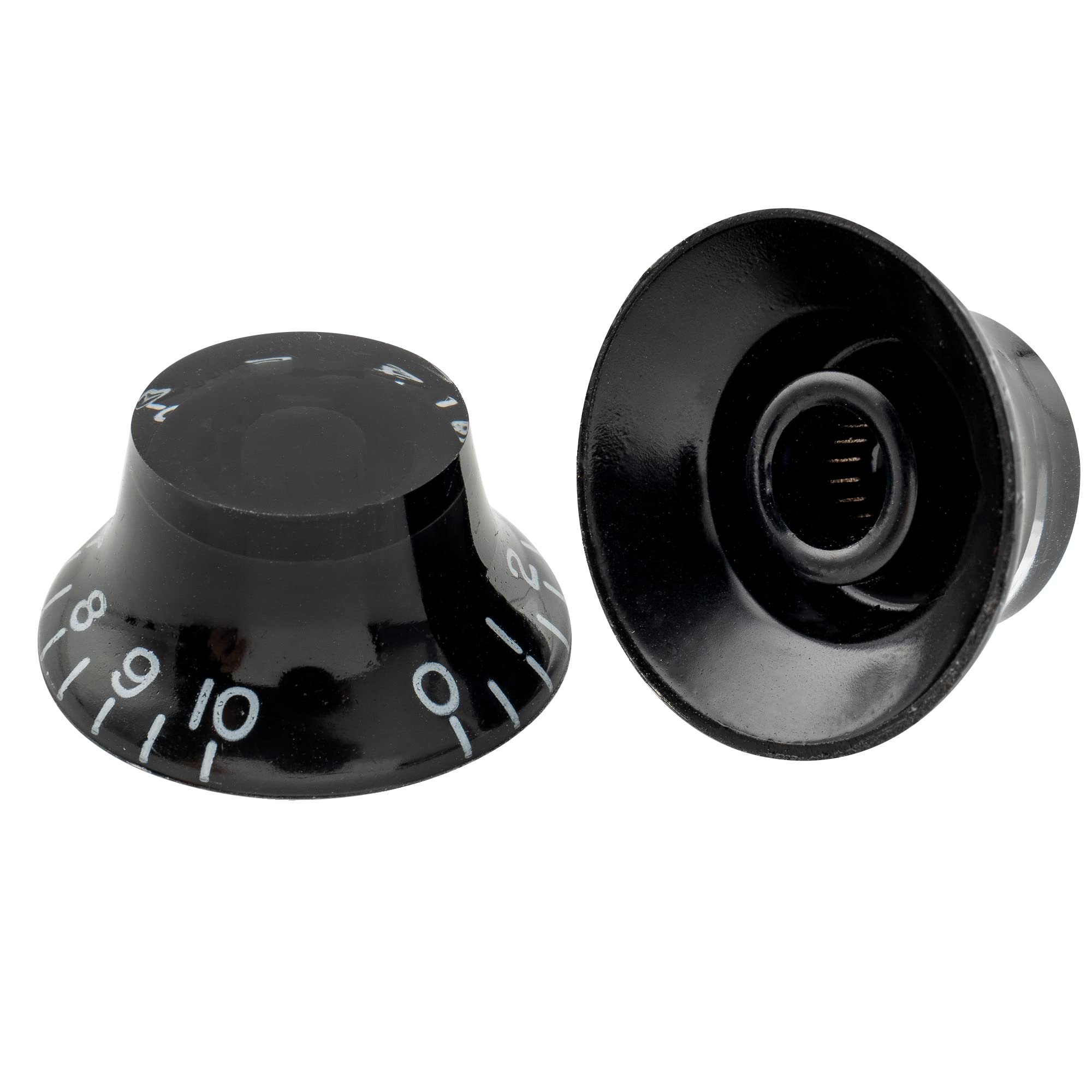 Musiclily Pro Metryczna Gałka Potencjometru Top Hat Knobs do Gitary typu Les Paul, Czarny(4 szt.)