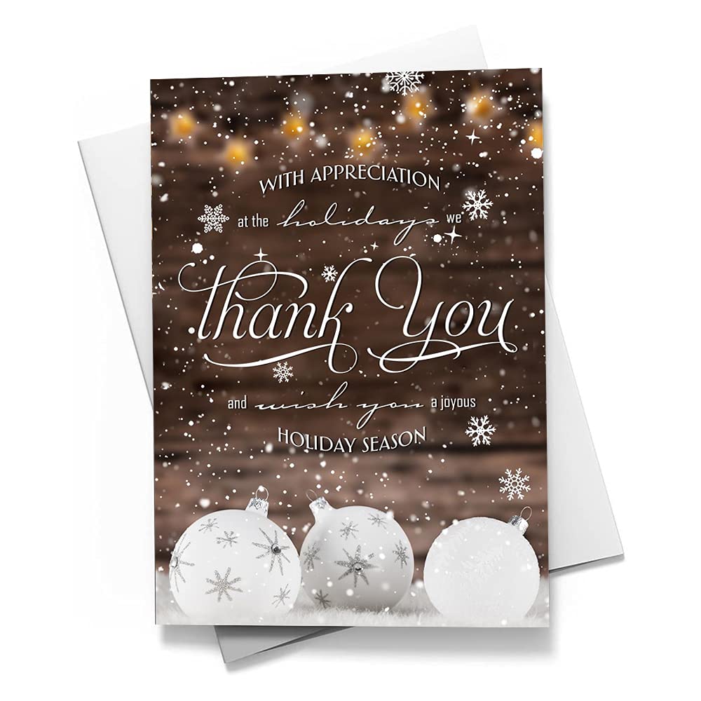 Snow Day - Holiday Cards | 25 Signature Greeting Cards with Your Custom Message and Envelopes | Printed in the USA